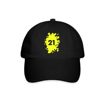 Klecks 21 - Baseballkappe - Schwarz/Schwarz - Vorne