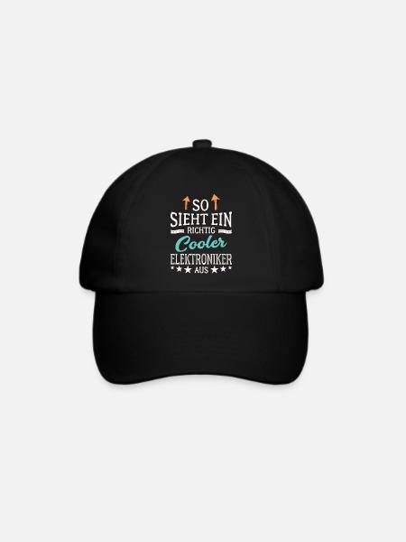 So sieht ein richtig cooler Elektroniker aus - Baseballkappe - Schwarz/Schwarz