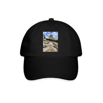Schneebedeckte Berge - Baseballkappe - Schwarz/Schwarz - Vorne