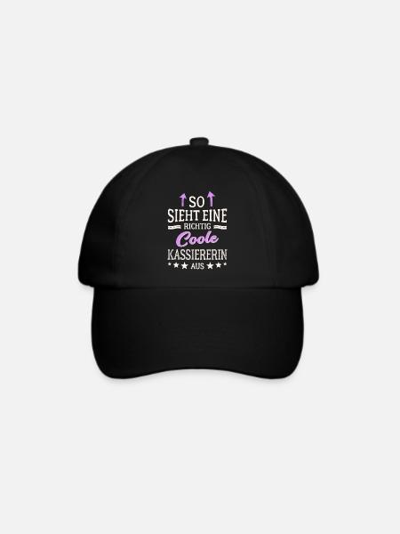 So sieht eine richtig coole Kassiererin aus - Baseballkappe - Schwarz/Schwarz