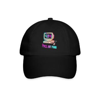 404 Retro Design - Baseballkappe - Schwarz/Schwarz - Vorne