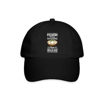 Pelmeni Russische Küche - Baseballkappe - Schwarz/Schwarz - Vorne