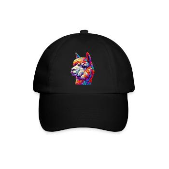 Alpaka - Baseballkappe - Schwarz/Schwarz - Vorne