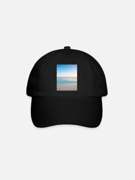 Feel free as the Ocean - Baseballkappe - Schwarz/Schwarz