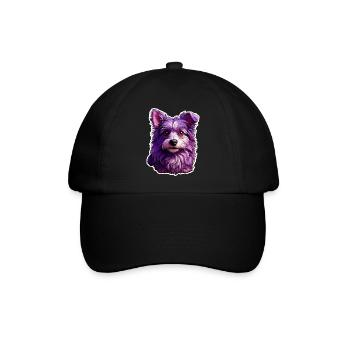 Niedlicher Hund im modernen Design - Baseballkappe - Schwarz/Schwarz - Vorne