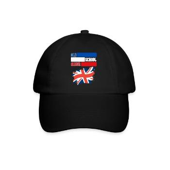 OLD SCHOOL BIKER UK - Baseballkappe - Schwarz/Schwarz - Vorne