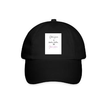 Starke Mama - Baseballkappe - Schwarz/Schwarz - Vorne