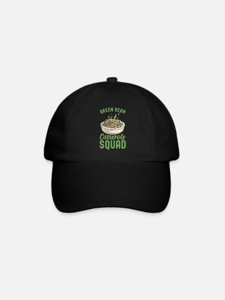 Grüne Bohnen Auflauf - Baseballkappe - Schwarz/Schwarz