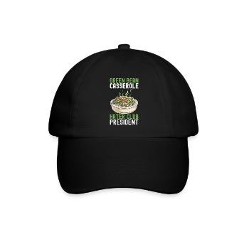 Grüne Bohnen Auflauf - Baseballkappe - Schwarz/Schwarz - Vorne