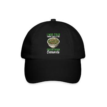 Grüne Bohnen Auflauf - Baseballkappe - Schwarz/Schwarz - Vorne
