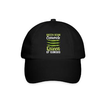 Grüne Bohnen Auflauf - Baseballkappe - Schwarz/Schwarz - Vorne
