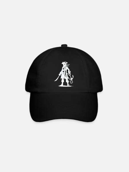pirat - Baseballkappe - Schwarz/Schwarz