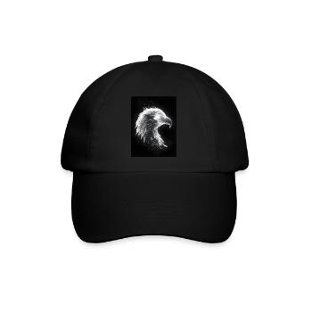 Adler Neon Glow Geschenk - Baseballkappe - Schwarz/Schwarz - Vorne