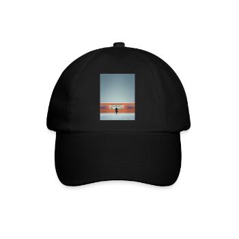 Minimalistischer U-Bahn-Moment - Baseballkappe - Schwarz/Schwarz - Vorne