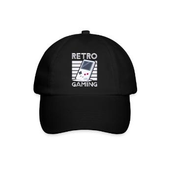 Retro Gaming 1 von Helfspawn - Baseballkappe - Schwarz/Schwarz - Vorne