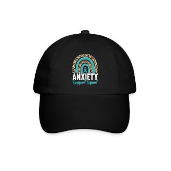 Angststörung Anxiety disorder - Baseballkappe - Schwarz/Schwarz - Vorne