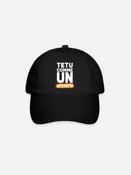 TEXT WIE EIN ESEL - Baseballkappe - Schwarz/Schwarz
