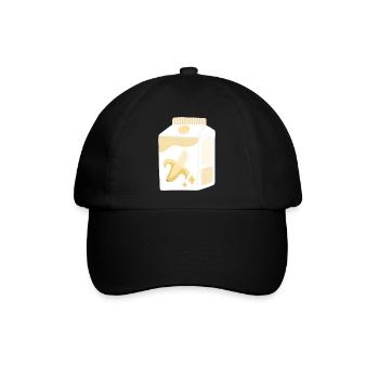 Bananenmilch Karton - Baseballkappe - Schwarz/Schwarz - Vorne
