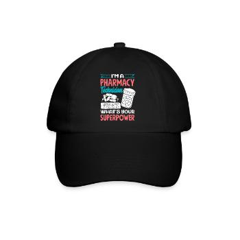 Apotheker Pharmazeutisch-technischer - Baseballkappe - Schwarz/Schwarz - Vorne