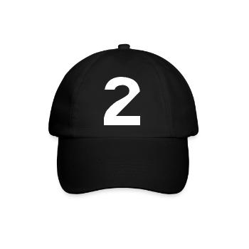 2 Zwei - Baseballkappe - Schwarz/Schwarz - Vorne