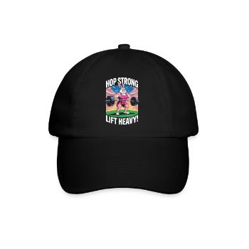 Spring stark. Hebe schwer - Baseballkappe - Schwarz/Schwarz - Vorne