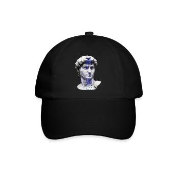 Klassische neon-kybernetische Büste - Baseballkappe - Schwarz/Schwarz - Vorne