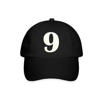 9 - Baseballkappe - Schwarz/Schwarz - Vorne