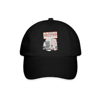 Ich wurde in dreifacher Ausführung geboren - Baseballkappe - Schwarz/Schwarz - Vorne