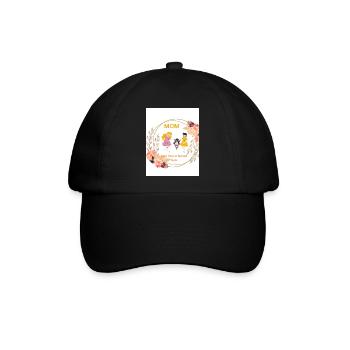 Mom Pure Love Blumenkreis - Baseballkappe - Schwarz/Schwarz - Vorne