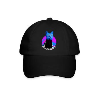 Cats & Dubstep – Rave Outfit Festival Dubstep - Baseballkappe - Schwarz/Schwarz - Vorne