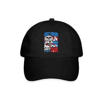 Best Friend Loyalty Four Paws - Baseballkappe - Schwarz/Schwarz - Vorne