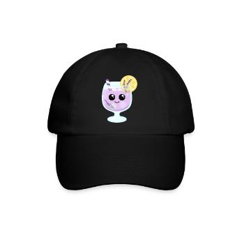 Süßes lila Spritz Getränk mi Lavendel und Zitrone - Baseballkappe - Schwarz/Schwarz - Vorne