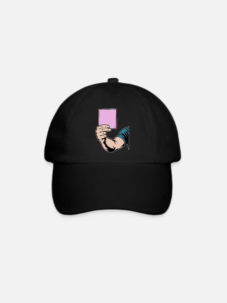 Pinke Karte - Baseballkappe - Schwarz/Schwarz