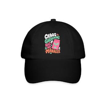 Chaos Gardening ohne Manager - Baseballkappe - Schwarz/Schwarz - Vorne