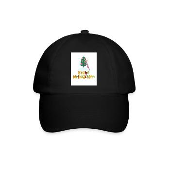 Froho wihnachten - Baseballkappe - Schwarz/Schwarz - Vorne