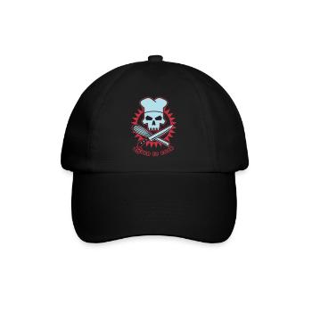 born_to_cook - Baseballkappe - Schwarz/Schwarz - Vorne