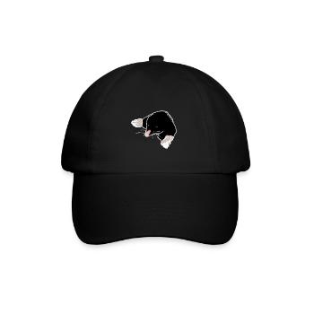 Maulwurf - Baseballkappe - Schwarz/Schwarz - Vorne
