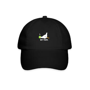Ente lustig faul Spruch - Baseballkappe - Schwarz/Schwarz - Vorne