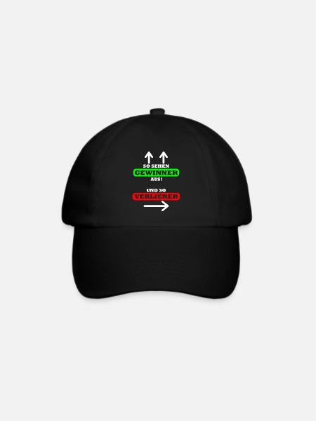 So sehen Gewinner aus Spruch Shirt Design Geschenk - Baseballkappe - Schwarz/Schwarz