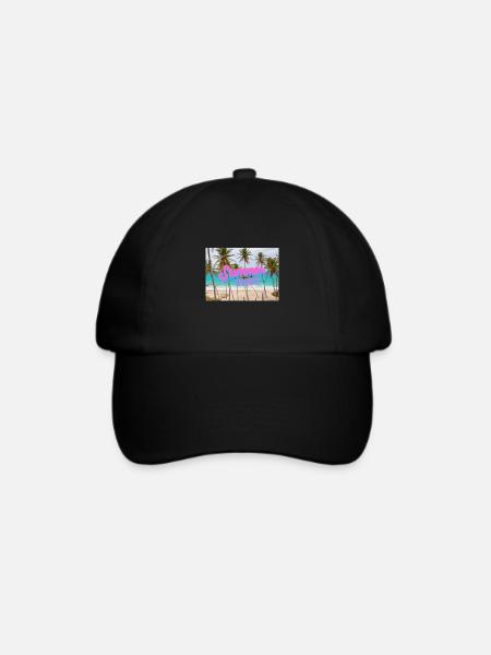 Sommer - Vibes - Summer Vibes - Sonne - Heiß - Palmen - Baseballkappe - Schwarz/Schwarz