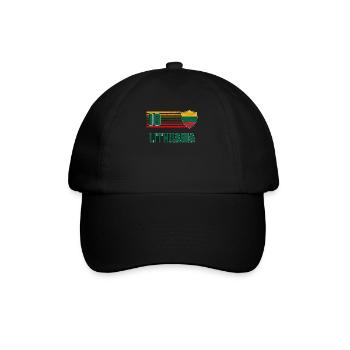 Litauen - Baseballkappe - Schwarz/Schwarz - Vorne