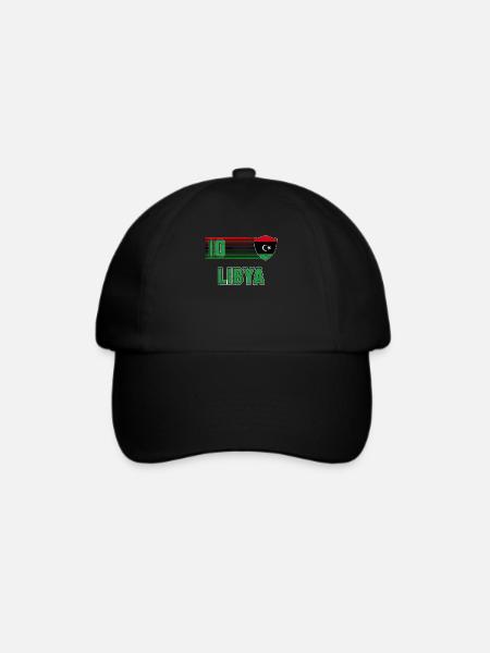 Libyen - Baseballkappe - Schwarz/Schwarz