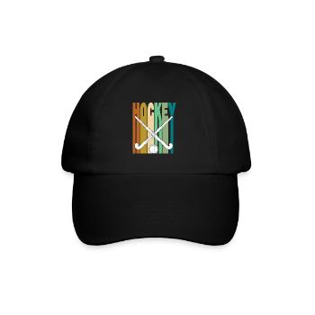 Feldhockey Retro - Baseballkappe - Schwarz/Schwarz - Vorne