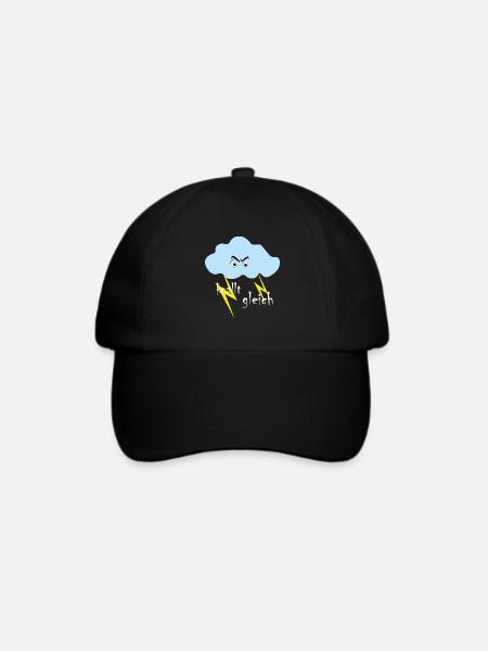 die lustige Gewitter Wolke - Baseballkappe - Schwarz/Schwarz
