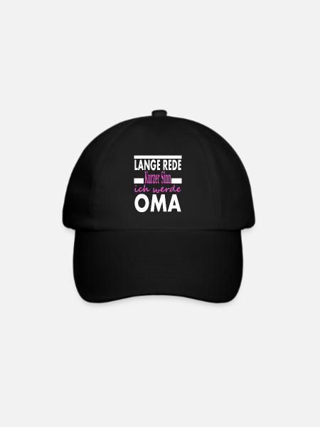 Ich werde Oma beste Oma Spruch coole Oma Geschenk - Baseballkappe - Schwarz/Schwarz