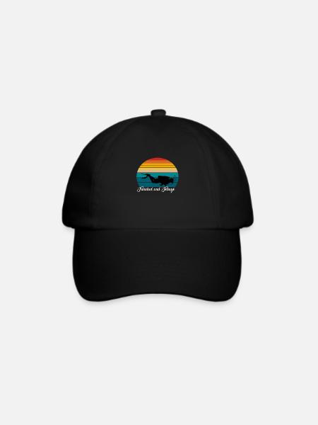Trinidad and Tobago Scuba Diving Gift - Baseballkappe - Schwarz/Schwarz