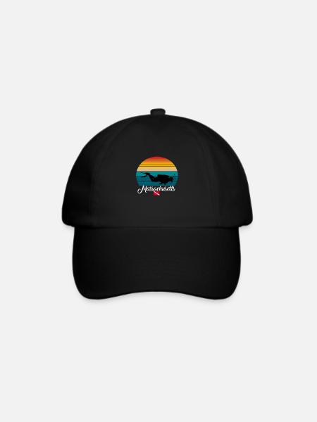 Massachusetts Scuba Diving Gift - Baseballkappe - Schwarz/Schwarz
