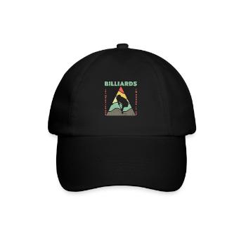 Billard Billardkugel Billarddreieck Kö - Baseballkappe - Schwarz/Schwarz - Vorne