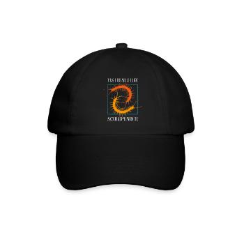 Ja ich mag wirklich Scolopender - Baseballkappe - Schwarz/Schwarz - Vorne