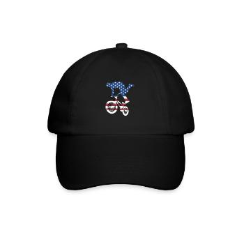 Sport Us Flag BMX - Baseballkappe - Schwarz/Schwarz - Vorne